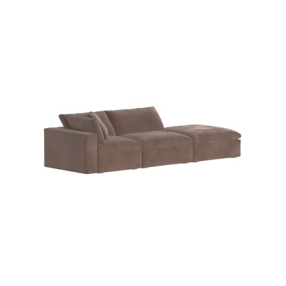 Ari modular corner Sofa with pouffe - Wide fabric range