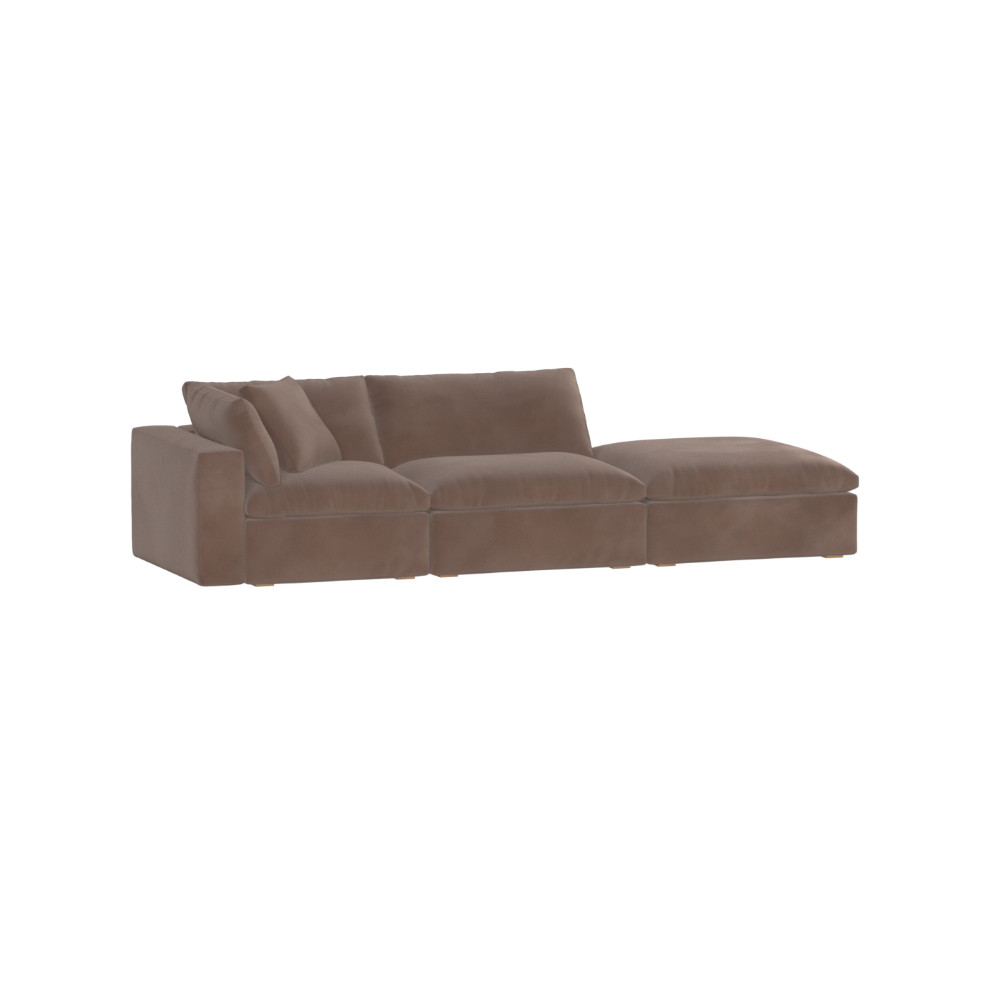 Ari modular corner Sofa with pouffe - Wide fabric range