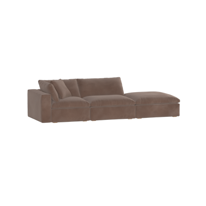 Ari modular corner Sofa with pouffe - Wide fabric range