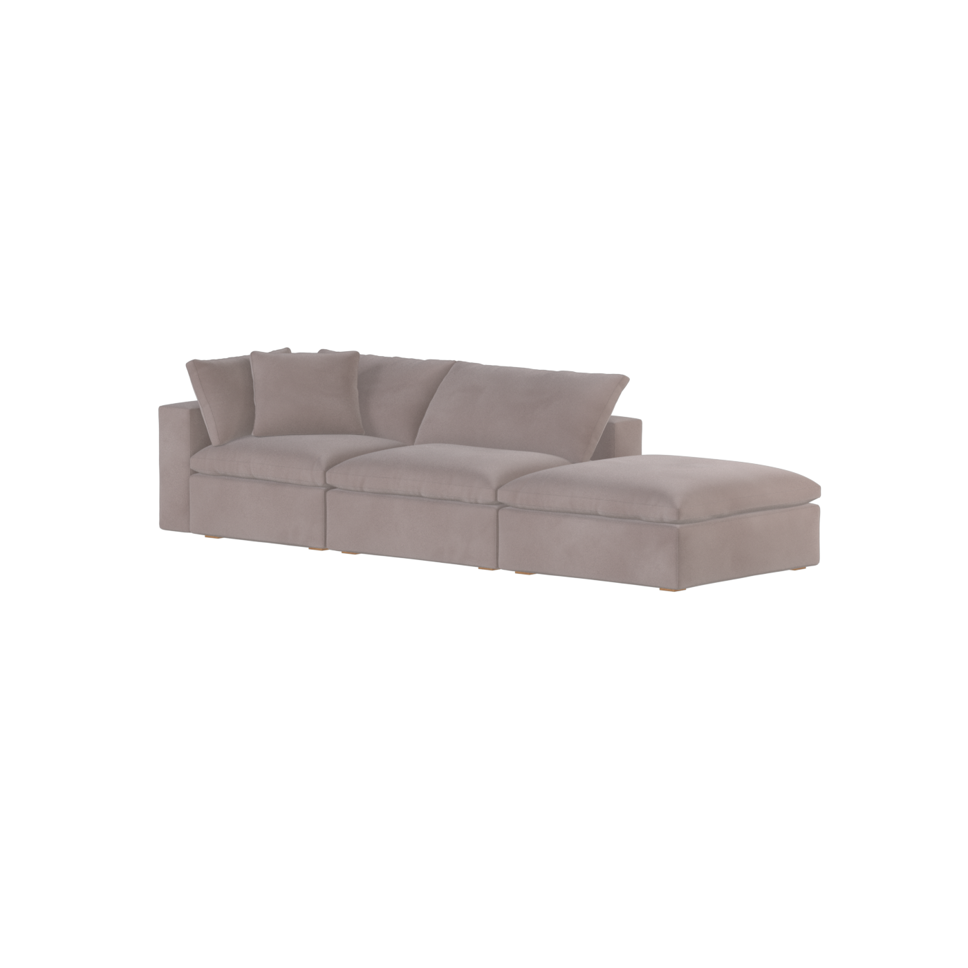 Ari modular corner Sofa with pouffe - Wide fabric range