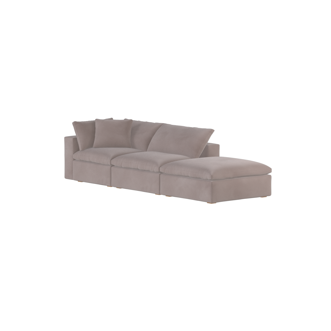 Ari modular corner Sofa with pouffe - Wide fabric range