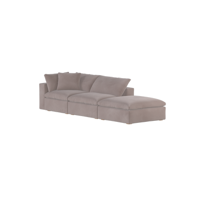 Ari modular corner Sofa with pouffe - Wide fabric range