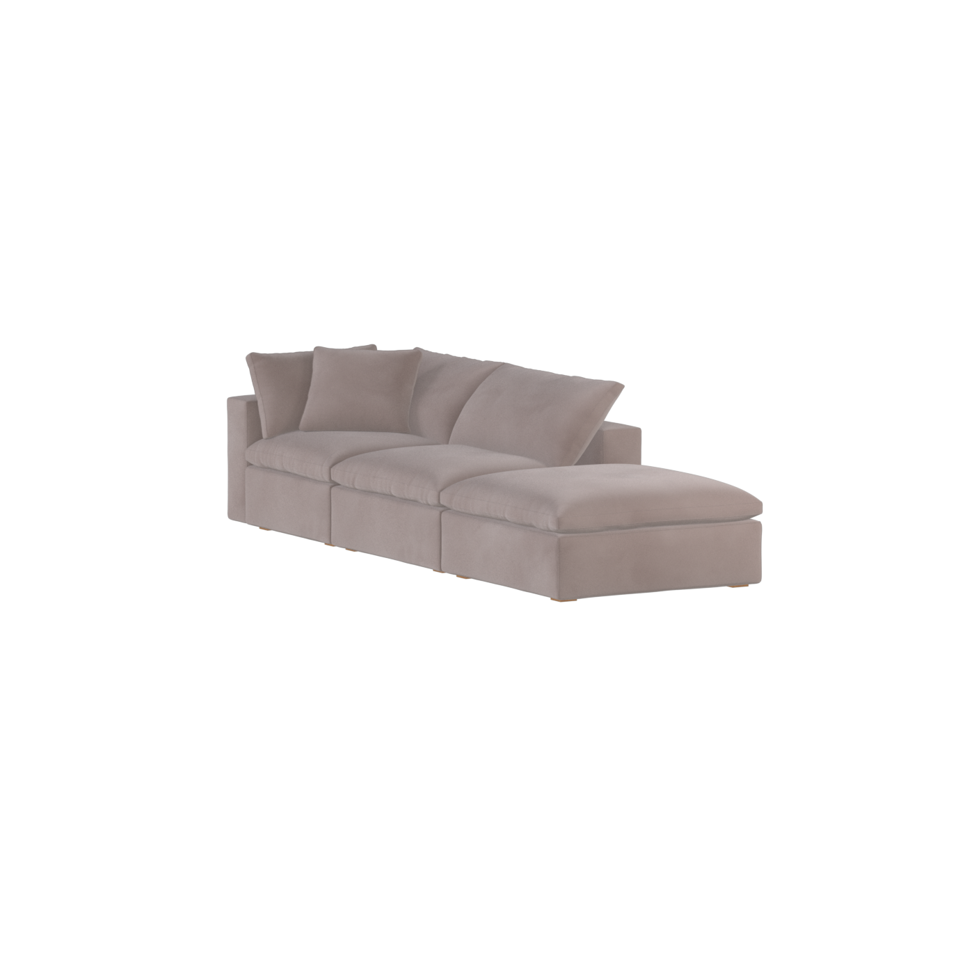 Ari modular corner Sofa with pouffe - Wide fabric range