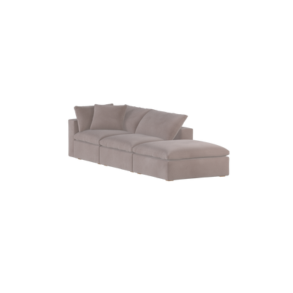 Ari modular corner Sofa with pouffe - Wide fabric range