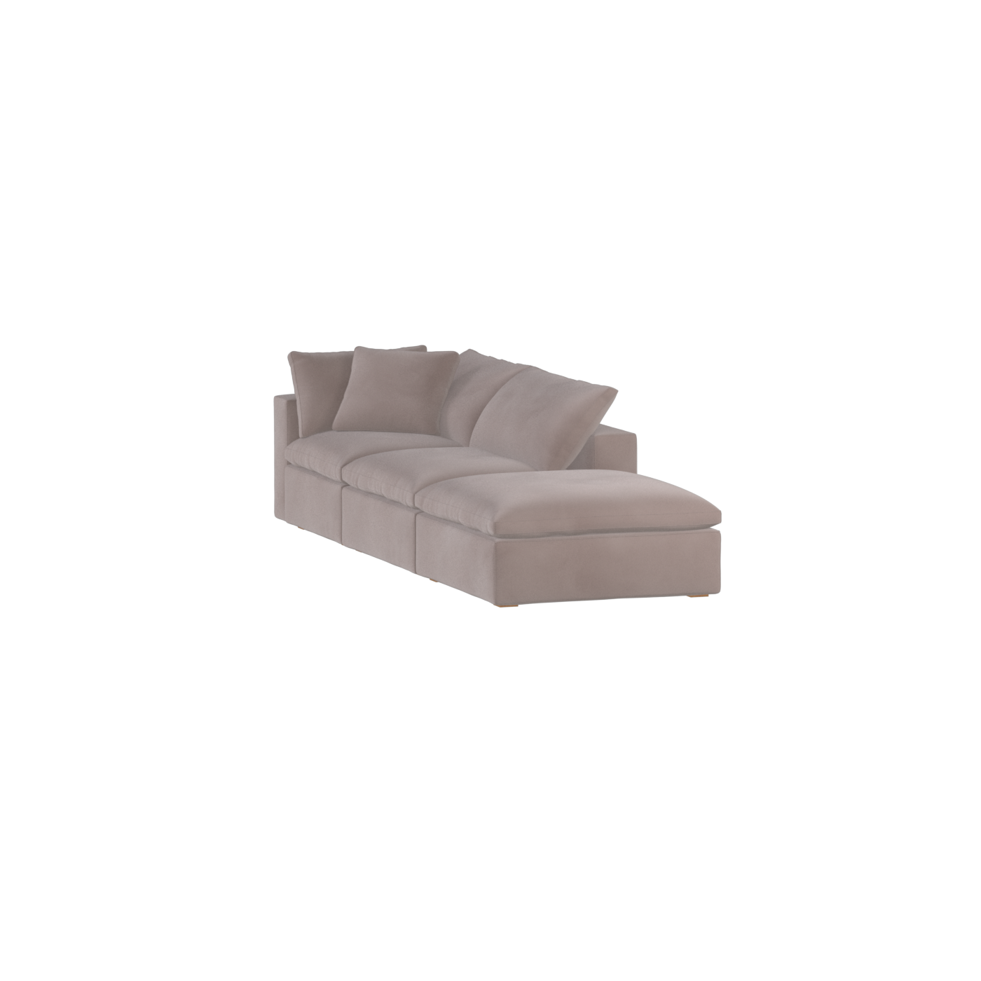 Ari modular corner Sofa with pouffe - Wide fabric range