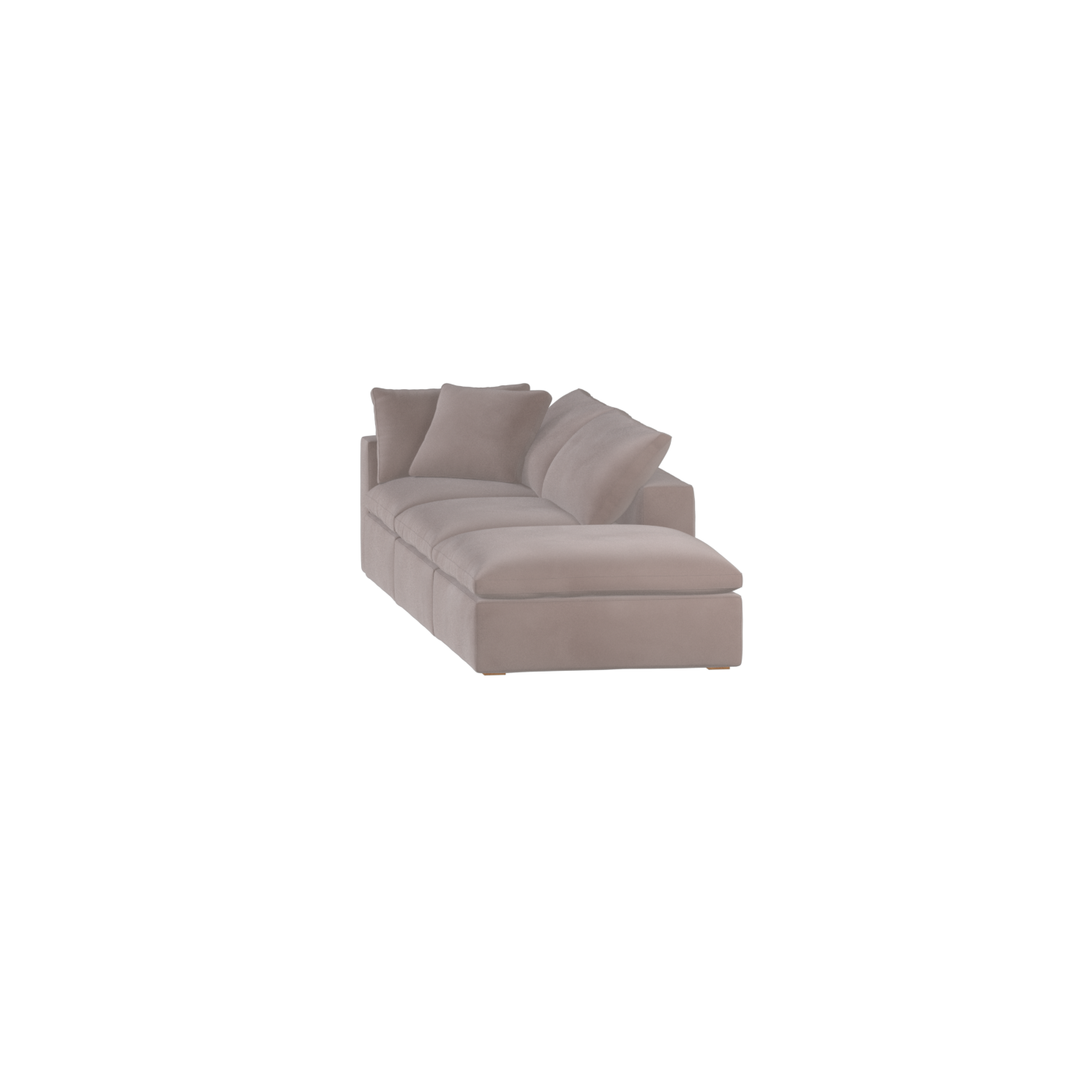 Ari modular corner Sofa with pouffe - Wide fabric range