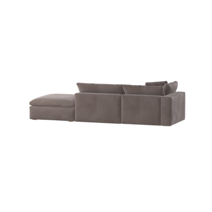 Ari modular corner Sofa with pouffe - Wide fabric range