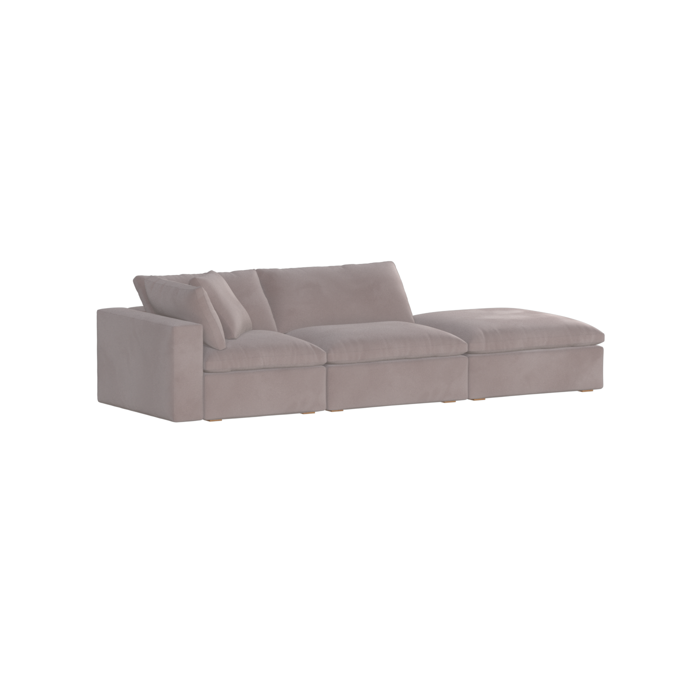 Ari modular corner Sofa with pouffe - Wide fabric range