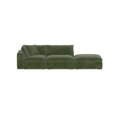 Ari modular corner Sofa with pouffe - Wide fabric range