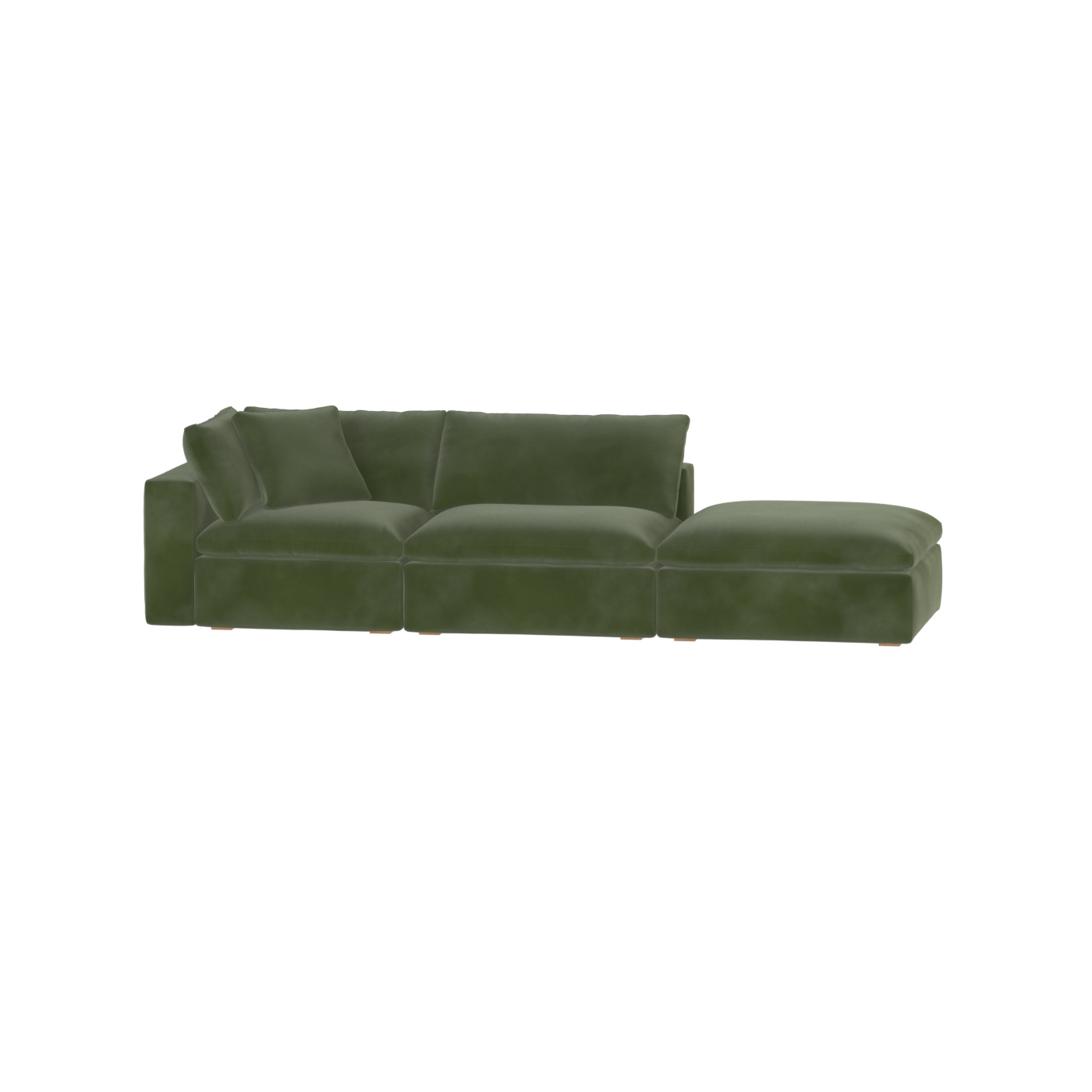 Ari modular corner Sofa with pouffe - Wide fabric range