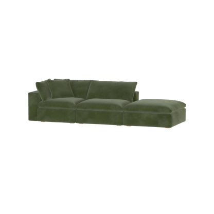 Ari modular corner Sofa with pouffe - Wide fabric range