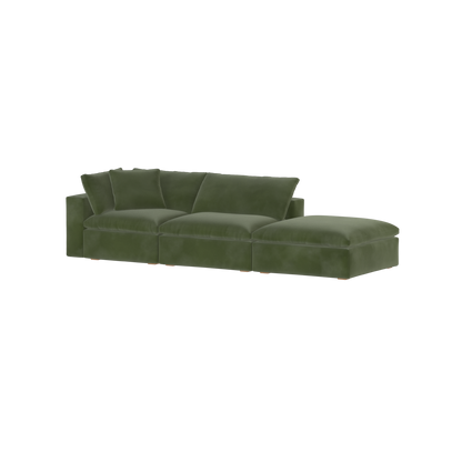 Ari modular corner Sofa with pouffe - Wide fabric range
