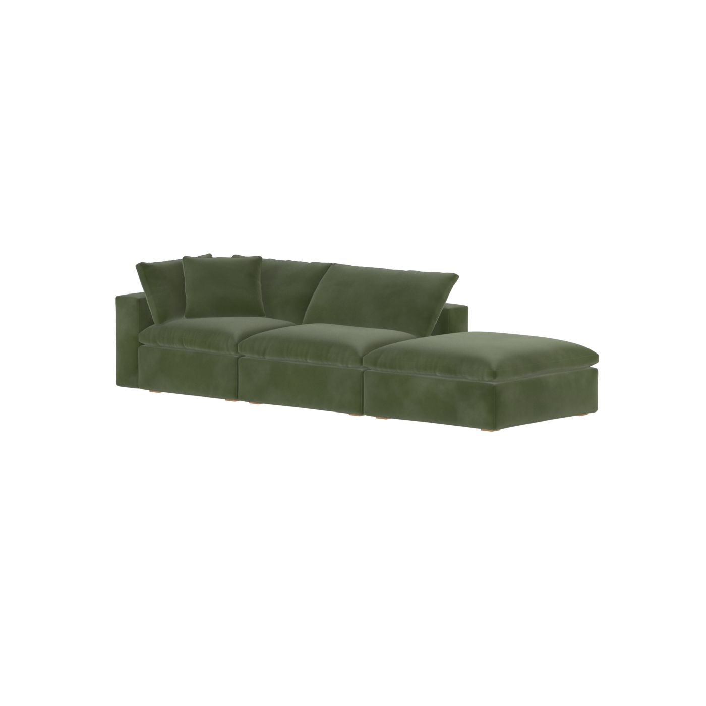 Ari modular corner Sofa with pouffe - Wide fabric range
