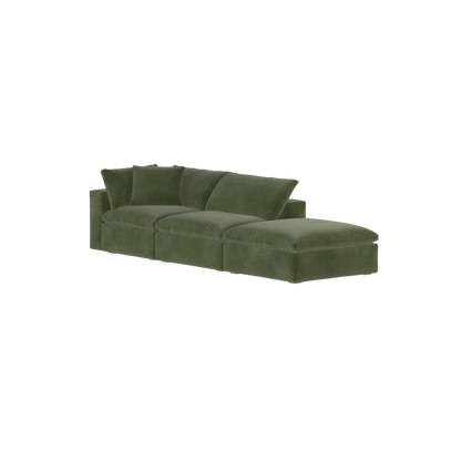 Ari modular corner Sofa with pouffe - Wide fabric range