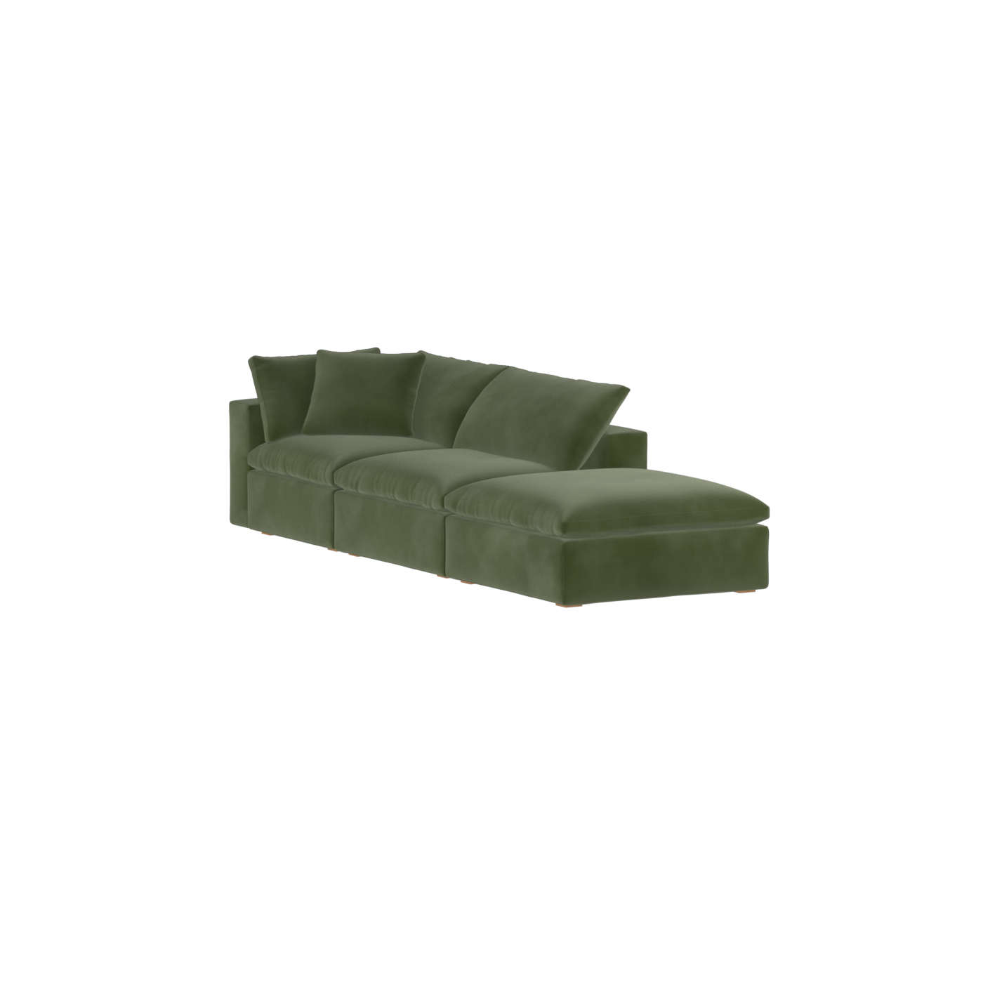 Ari modular corner Sofa with pouffe - Wide fabric range