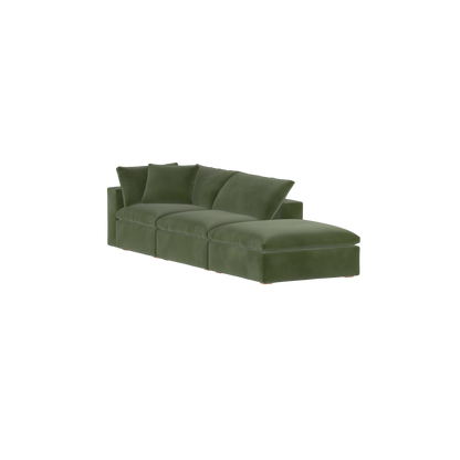 Ari modular corner Sofa with pouffe - Wide fabric range