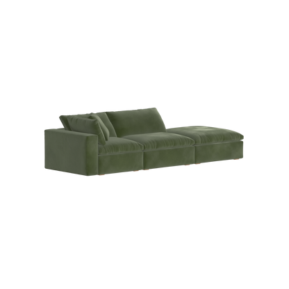 Ari modular corner Sofa with pouffe - Wide fabric range
