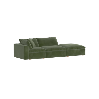 Ari modular corner Sofa with pouffe - Wide fabric range