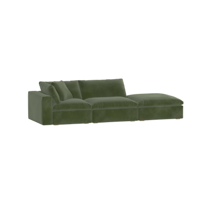 Ari modular corner Sofa with pouffe - Wide fabric range