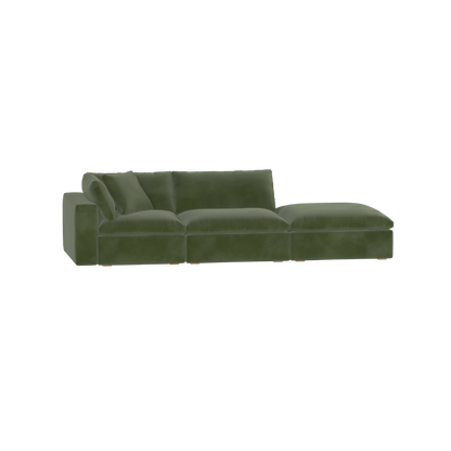 Ari modular corner Sofa with pouffe - Wide fabric range