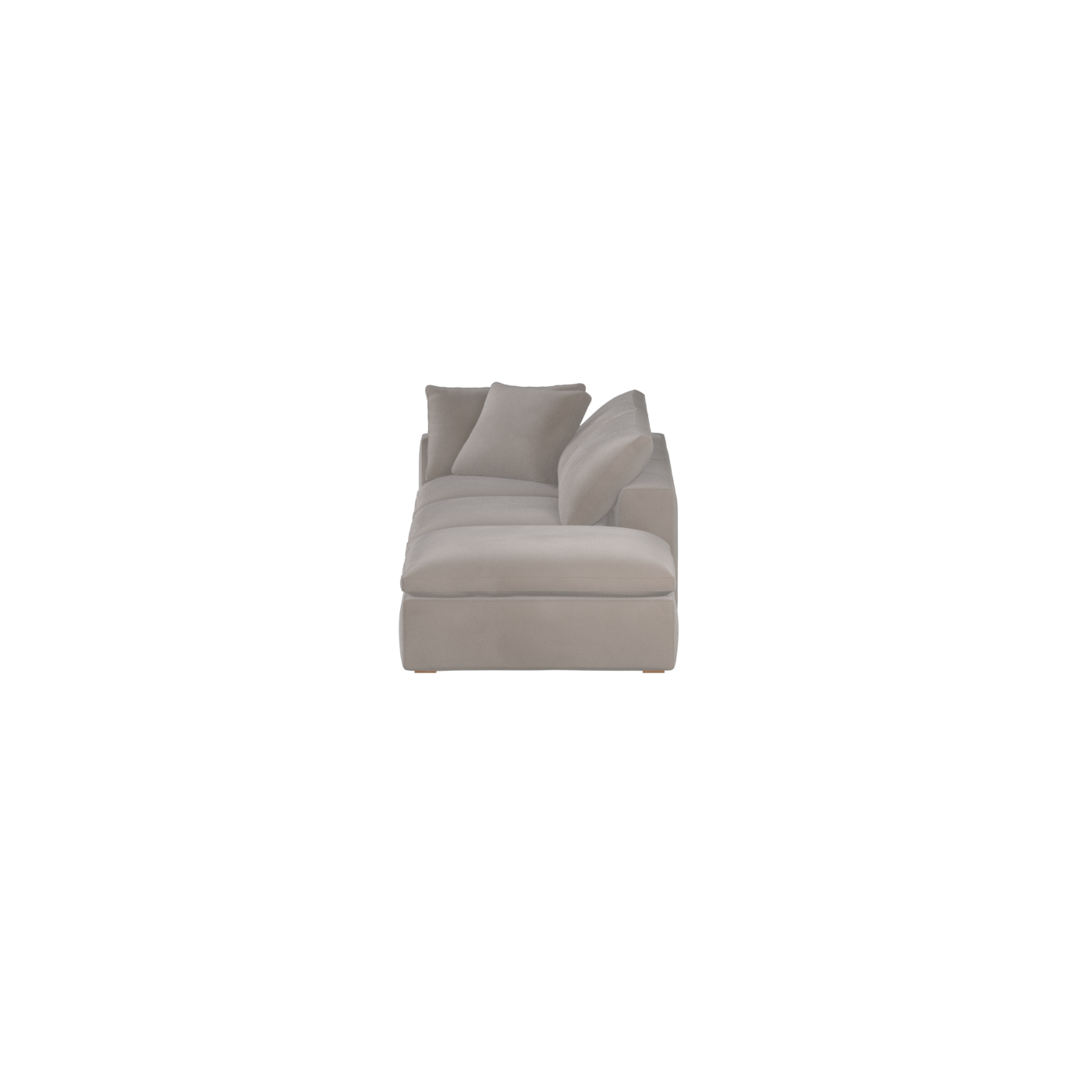 Canapé d'angle modulable Ari avec pouf - Large choix de tissus