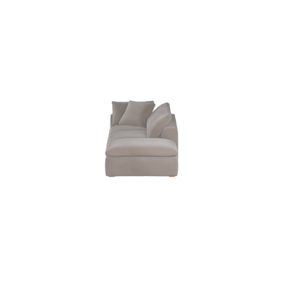 Canapé d'angle modulable Ari avec pouf - Large choix de tissus