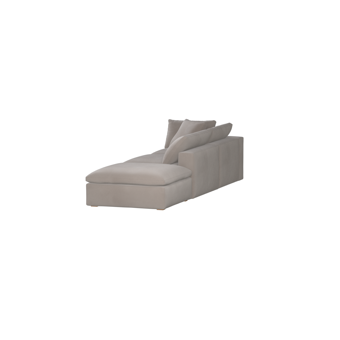 Canapé d'angle modulable Ari avec pouf - Large choix de tissus