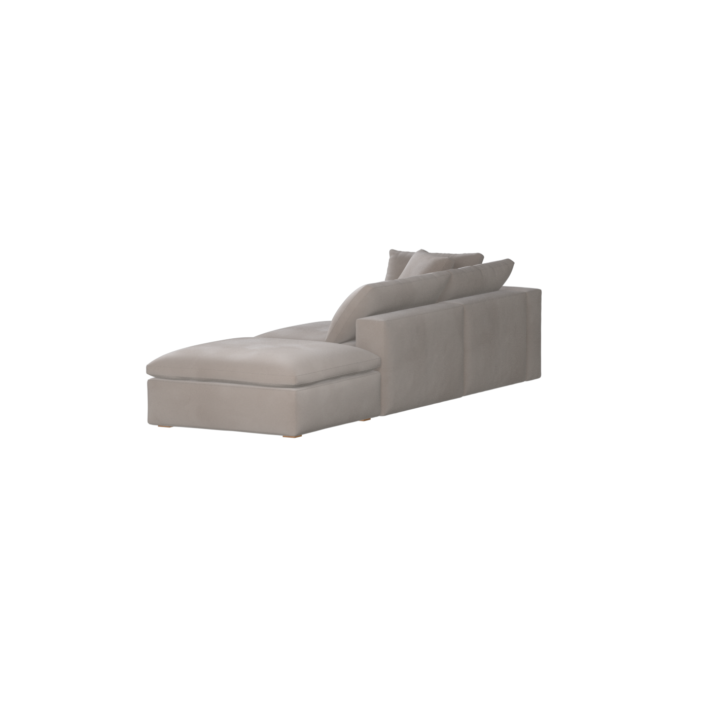 Canapé d'angle modulable Ari avec pouf - Large choix de tissus