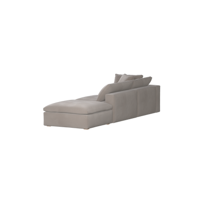 Canapé d'angle modulable Ari avec pouf - Large choix de tissus
