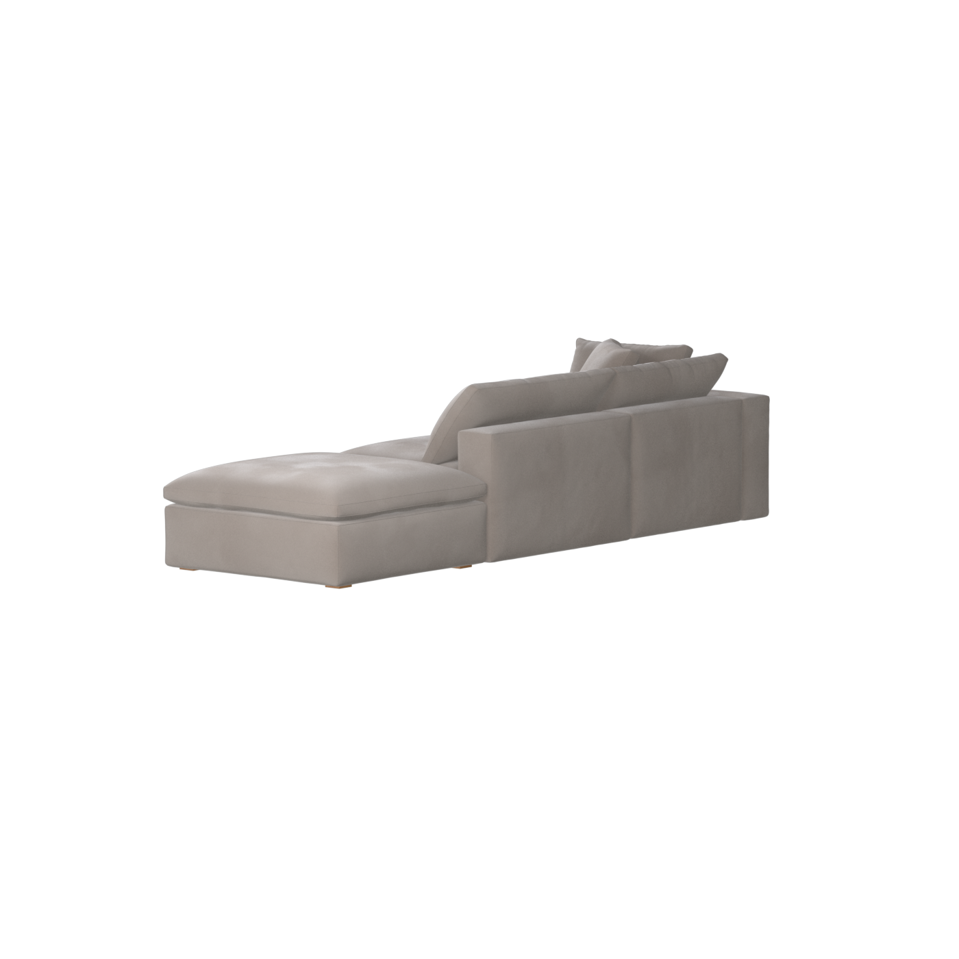 Canapé d'angle modulable Ari avec pouf - Large choix de tissus