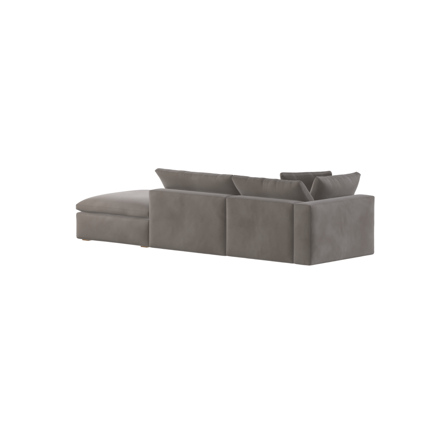 Canapé d'angle modulable Ari avec pouf - Large choix de tissus