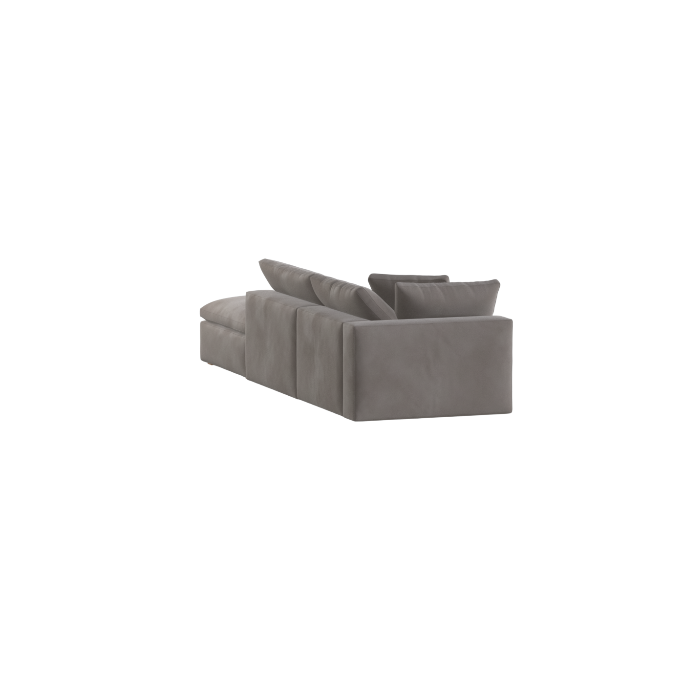 Canapé d'angle modulable Ari avec pouf - Large choix de tissus