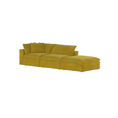 Ari modular corner Sofa with pouffe - Wide fabric range