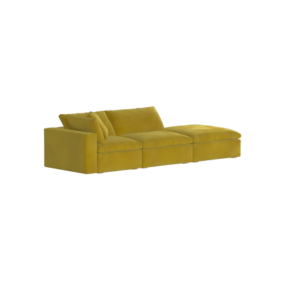 Ari modular corner Sofa with pouffe - Wide fabric range
