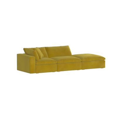 Ari modular corner Sofa with pouffe - Wide fabric range