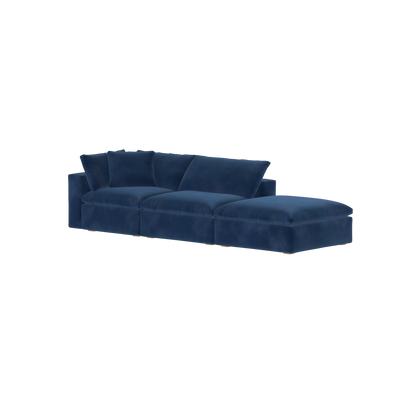 Ari modular corner Sofa with pouffe - Wide fabric range