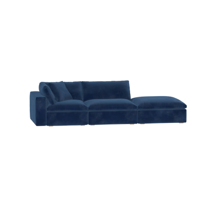 Ari modular corner Sofa with pouffe - Wide fabric range