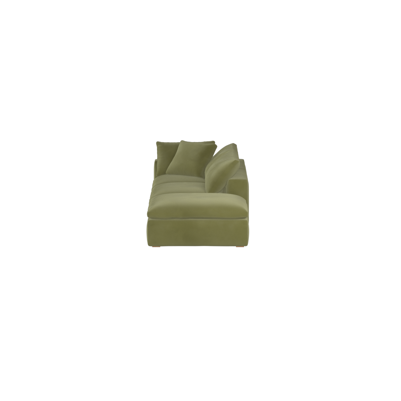 Canapé d'angle modulable Ari avec pouf - Large choix de tissus