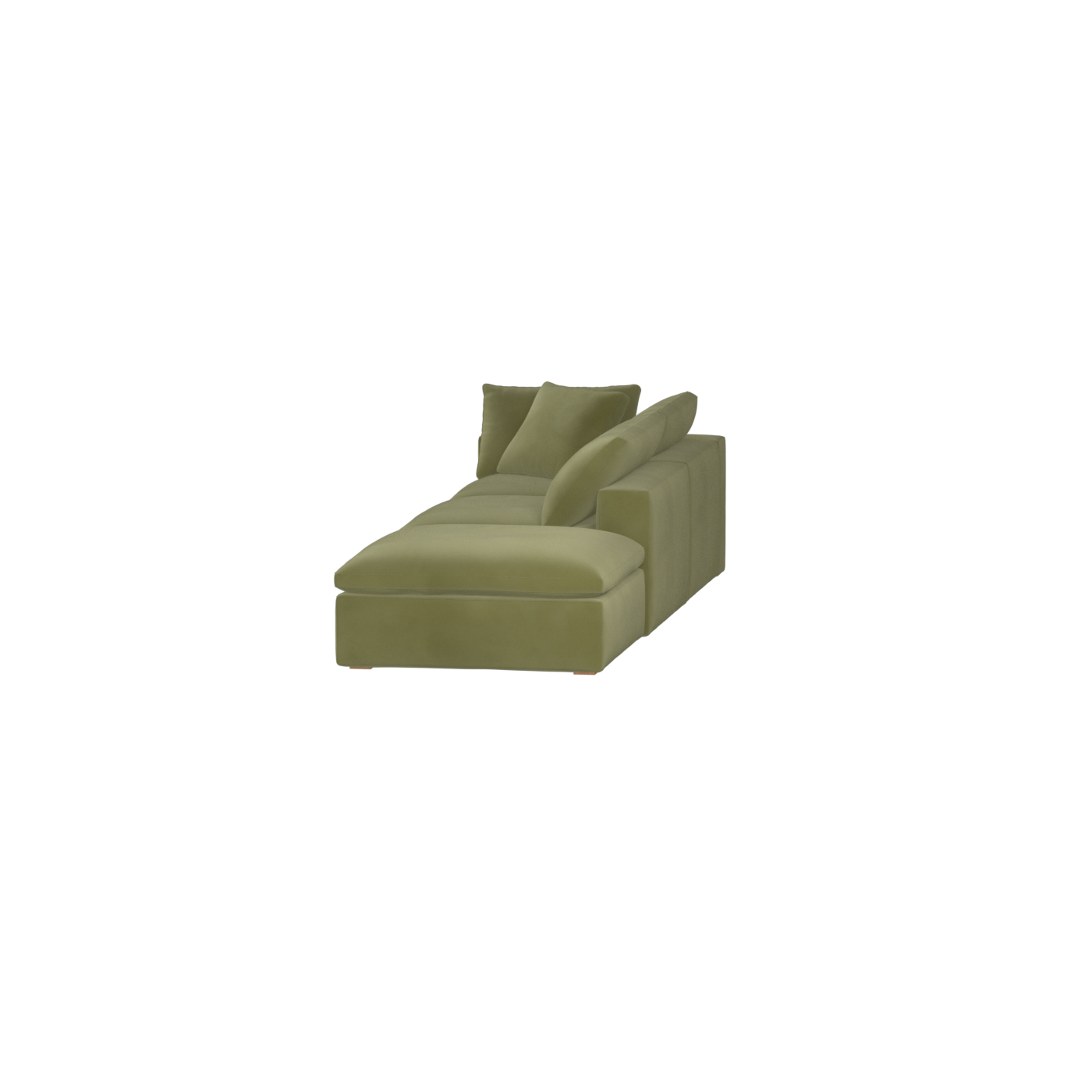Canapé d'angle modulable Ari avec pouf - Large choix de tissus
