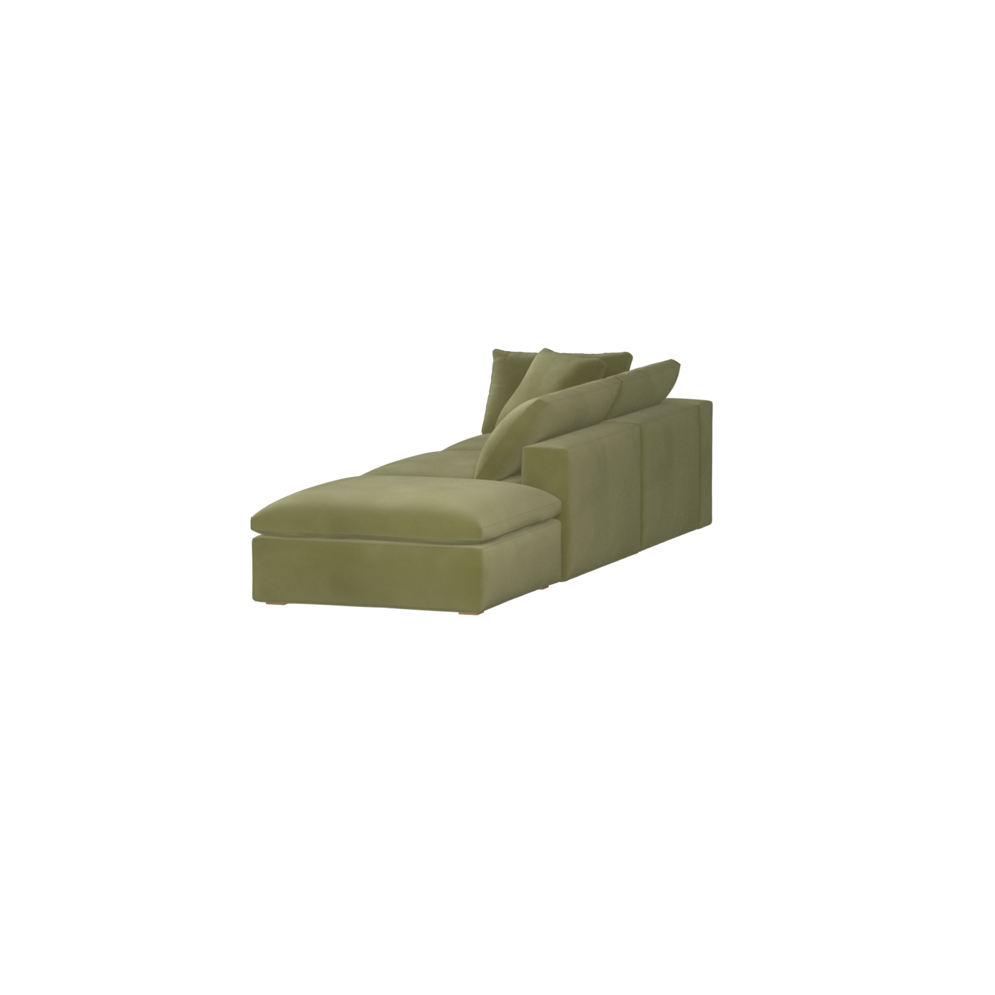Canapé d'angle modulable Ari avec pouf - Large choix de tissus