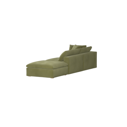 Canapé d'angle modulable Ari avec pouf - Large choix de tissus