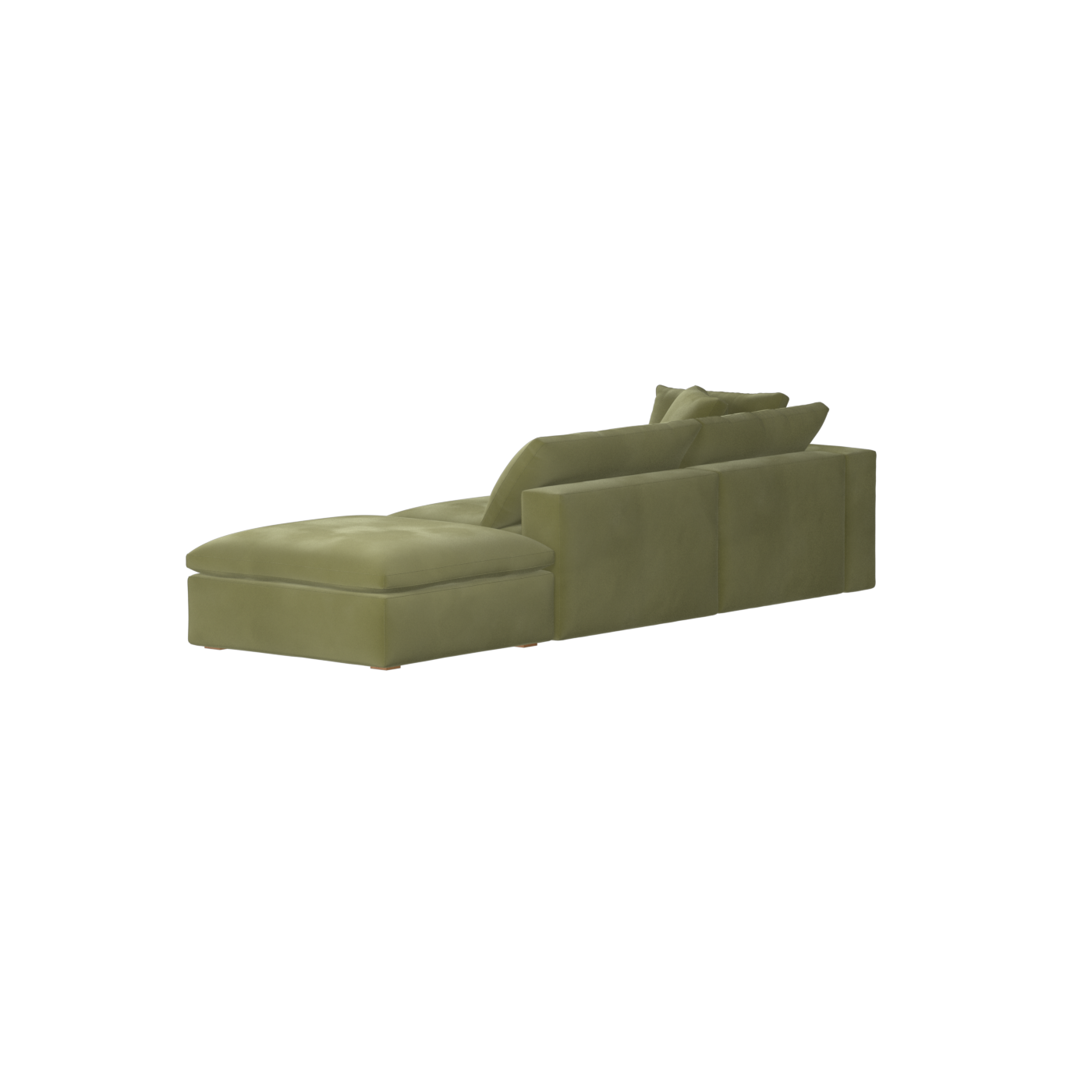 Canapé d'angle modulable Ari avec pouf - Large choix de tissus