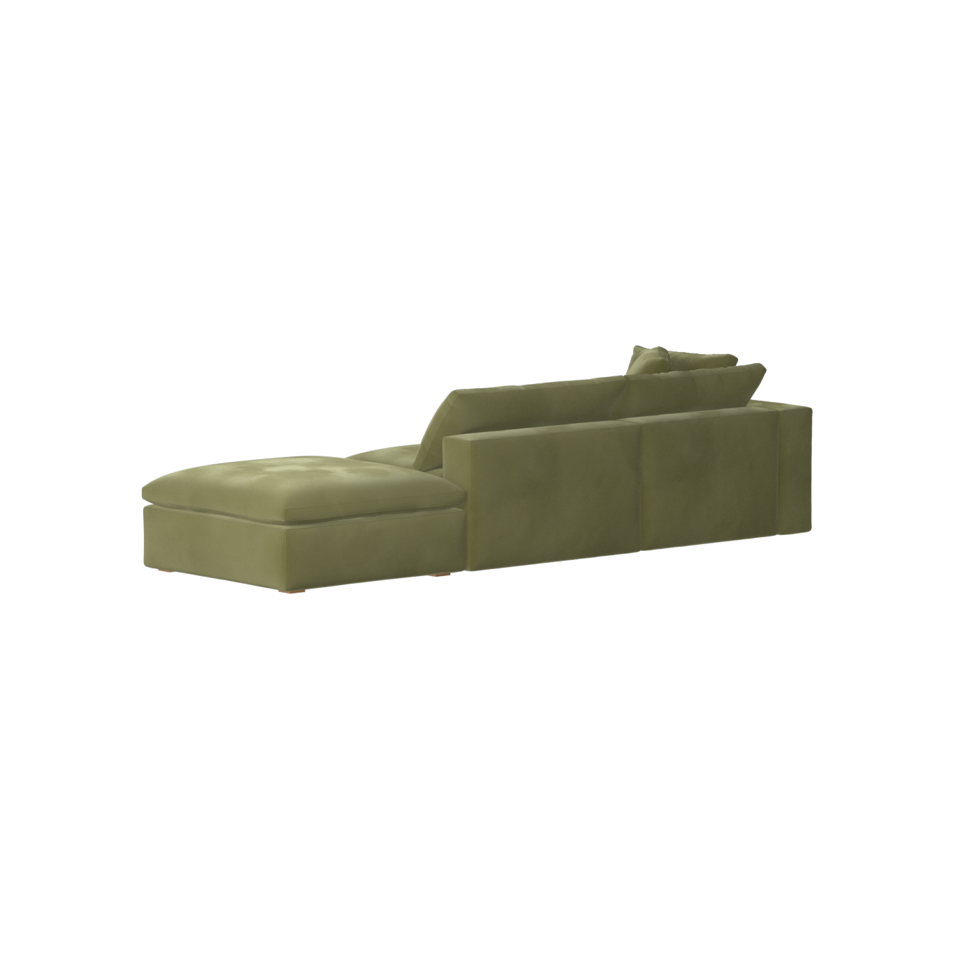 Canapé d'angle modulable Ari avec pouf - Large choix de tissus