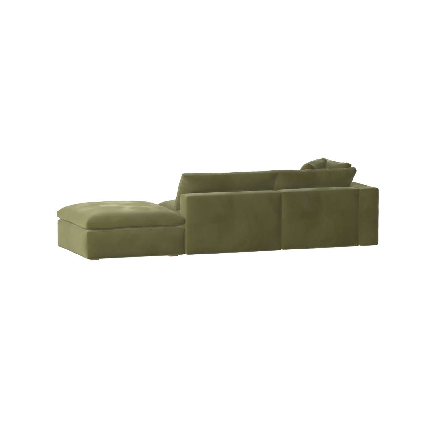 Canapé d'angle modulable Ari avec pouf - Large choix de tissus