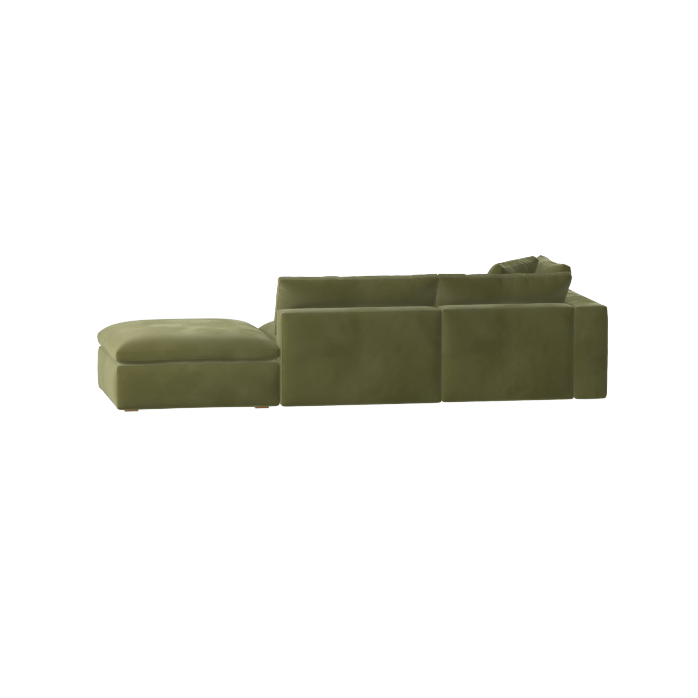 Canapé d'angle modulable Ari avec pouf - Large choix de tissus