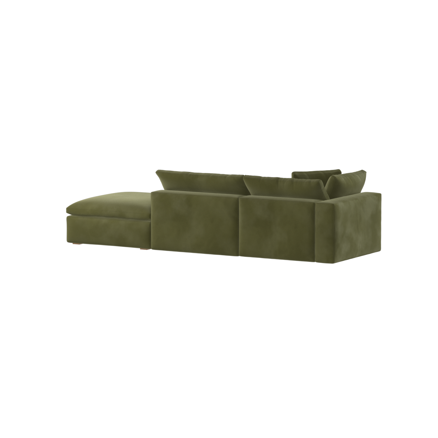 Canapé d'angle modulable Ari avec pouf - Large choix de tissus