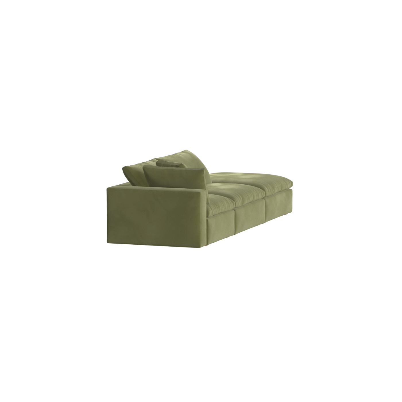 Canapé d'angle modulable Ari avec pouf - Large choix de tissus