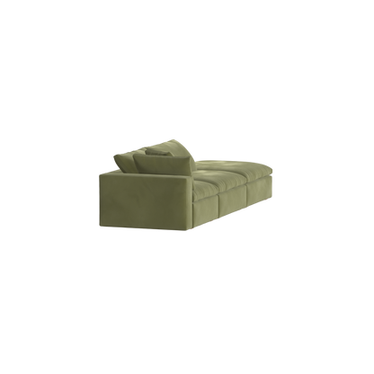 Canapé d'angle modulable Ari avec pouf - Large choix de tissus