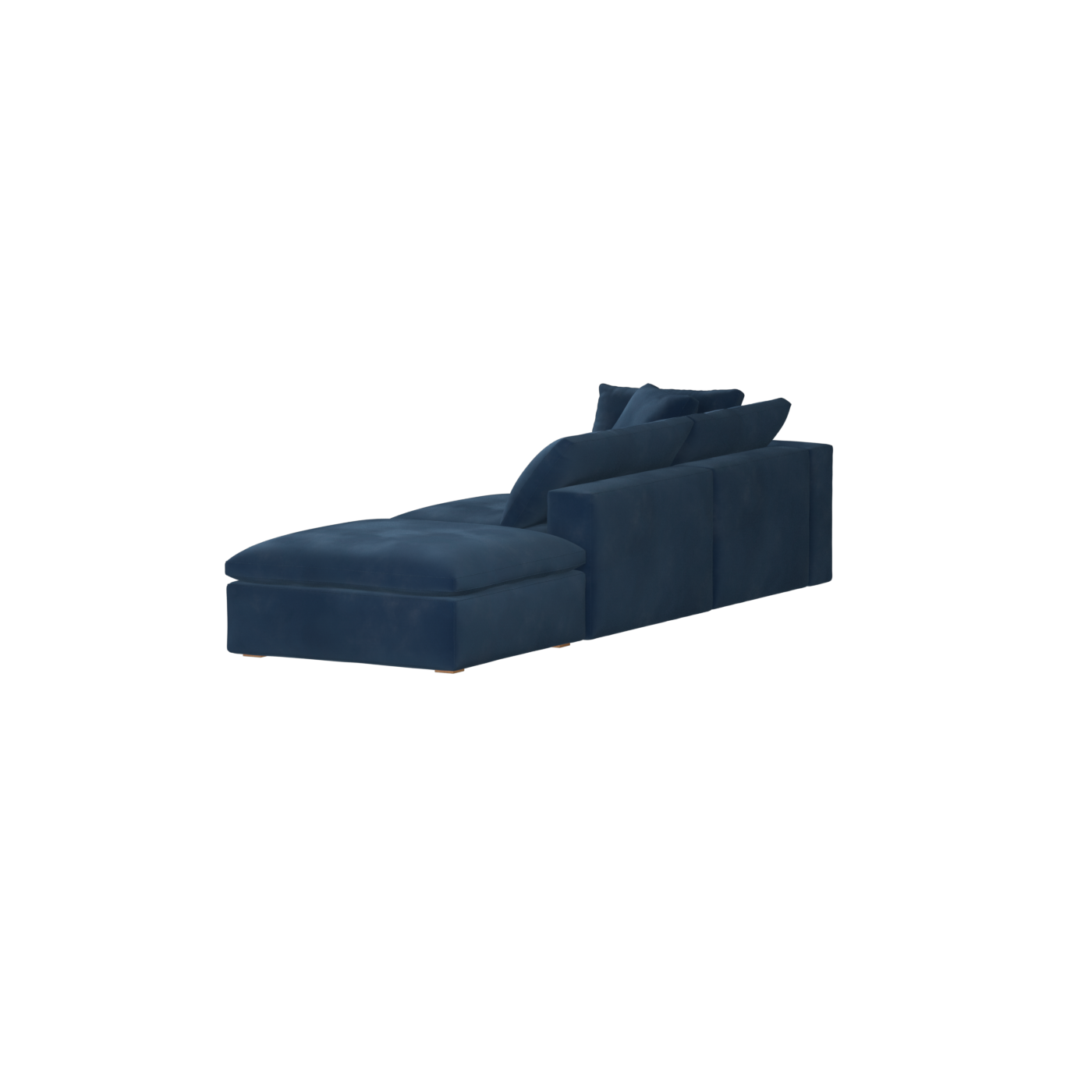 Canapé d'angle modulable Ari avec pouf - Large choix de tissus