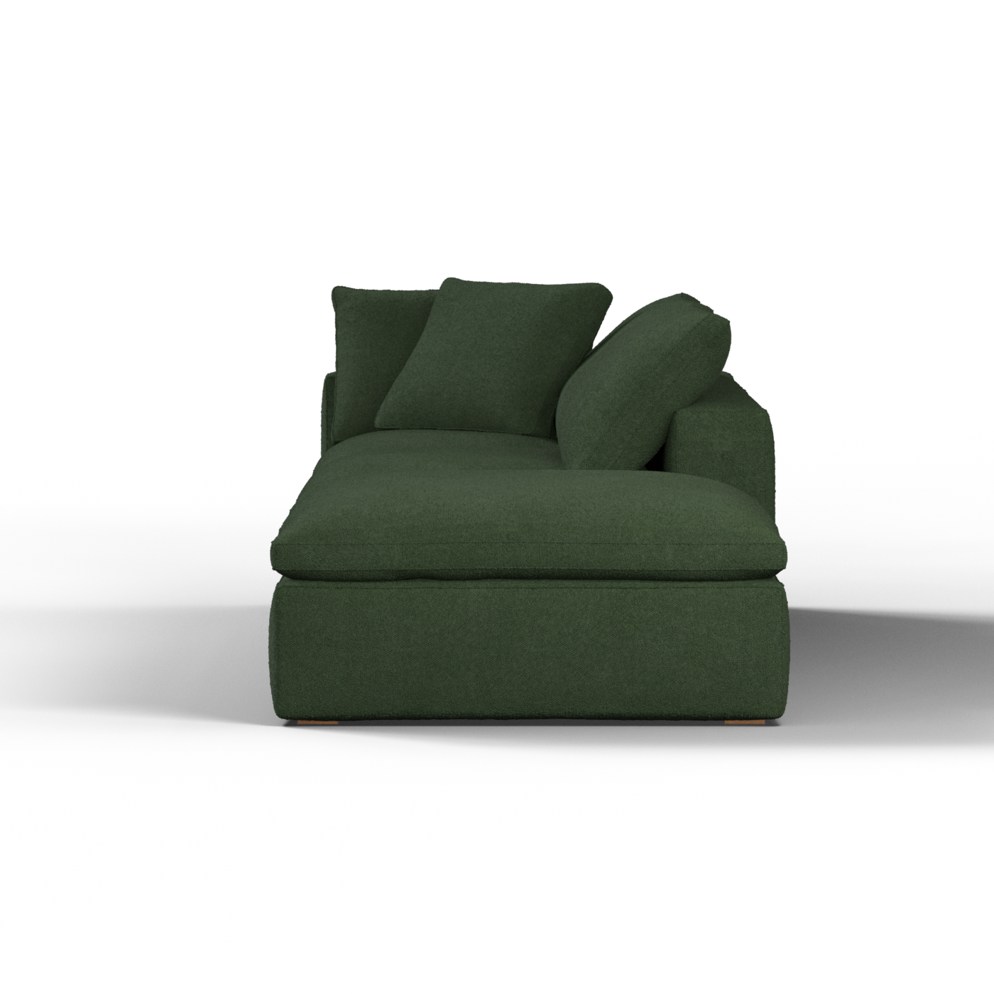 Canapé d'angle modulable Ari avec pouf - Large choix de tissus